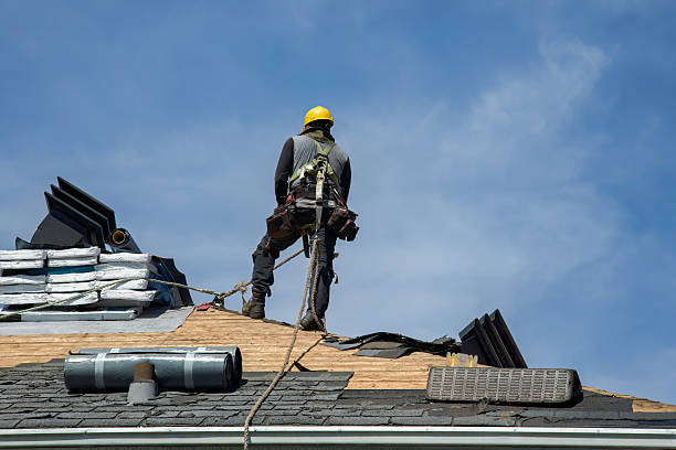 Professional Gutter Installation technician working in Fair Oaks, CA